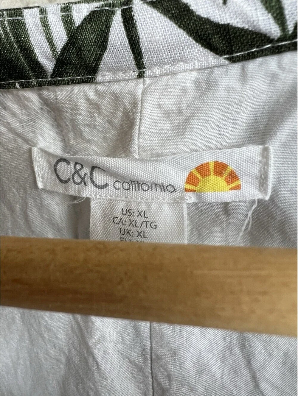 C&C California Women XL 100% Linen V-Neck Dress Sleeveless Vacation Beach